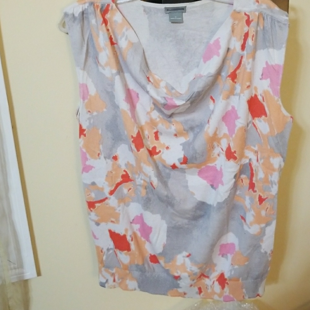 Gray and Multi Color Top